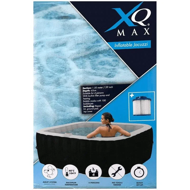 Aufblasbares Sprudelbad 1200W - Whirlpool - für 2-4 Personen 145x65cm - 2