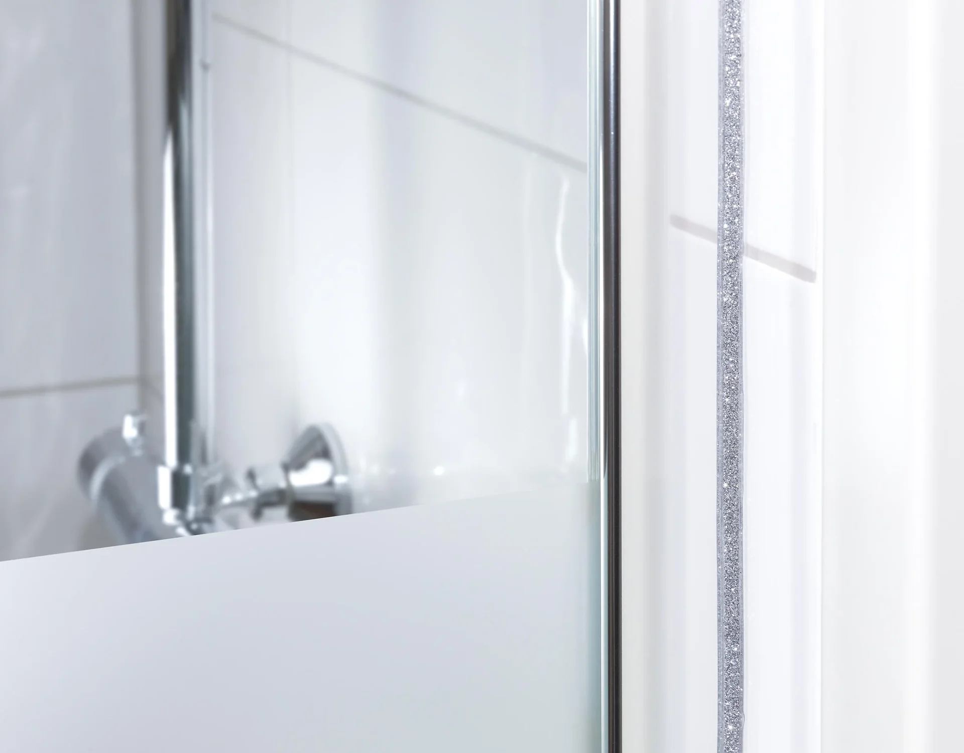 Keramikband transparent glitzer, 3 m - 0