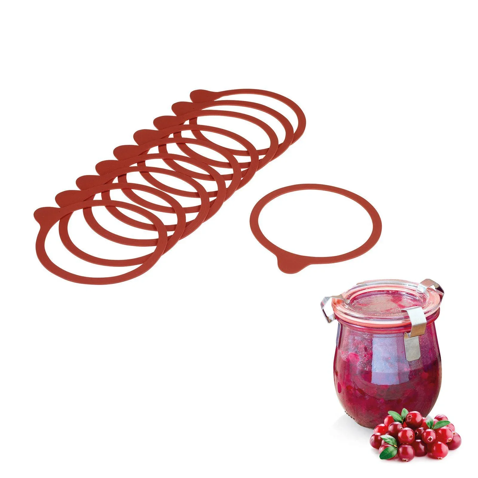 Einkoch-Gummiringe, 112 x 128 mm, Einfüllmündung 120 mm, 10 Stück - 3