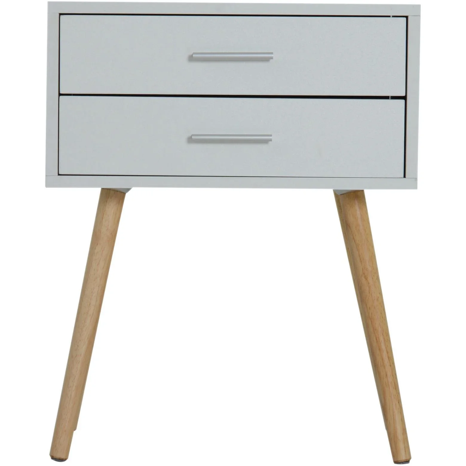 Nachttisch Nachtschrank Nachtkommode Konsole Beistelltisch 2 x Schublade Holz 48 x 40 x 60 cm - 2