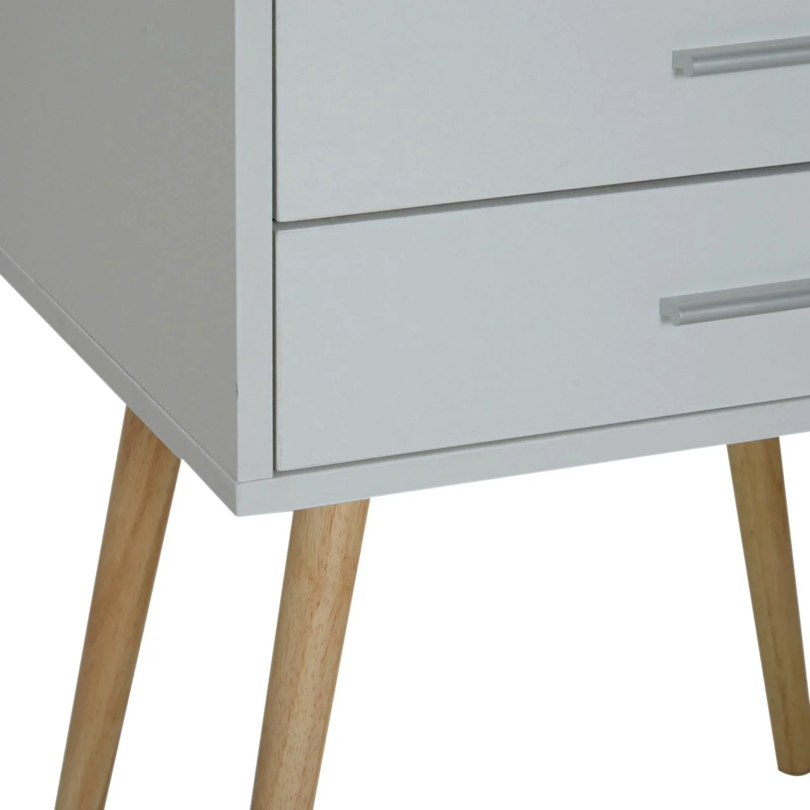Nachttisch Nachtschrank Nachtkommode Konsole Beistelltisch 2 x Schublade Holz 48 x 40 x 60 cm - 4