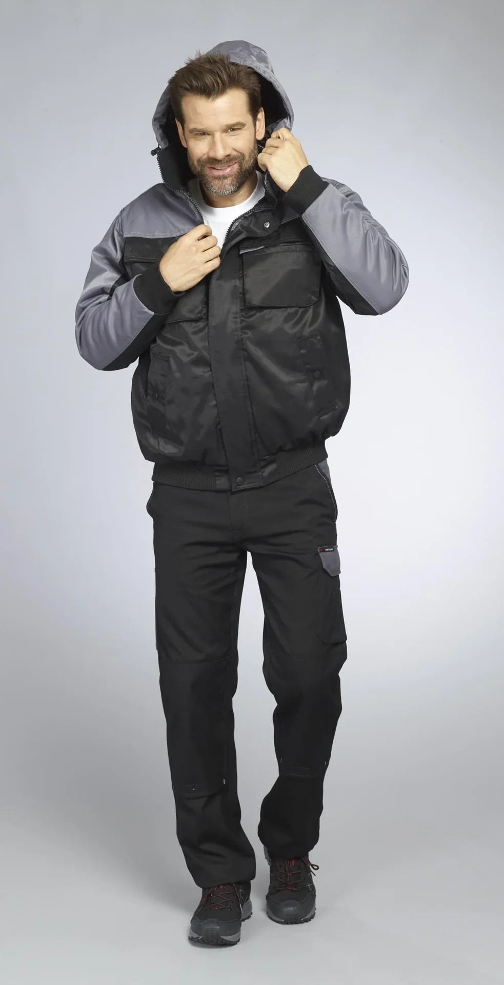 Funktionsjacke Farbe grau/schwarz, Gr.M - 1