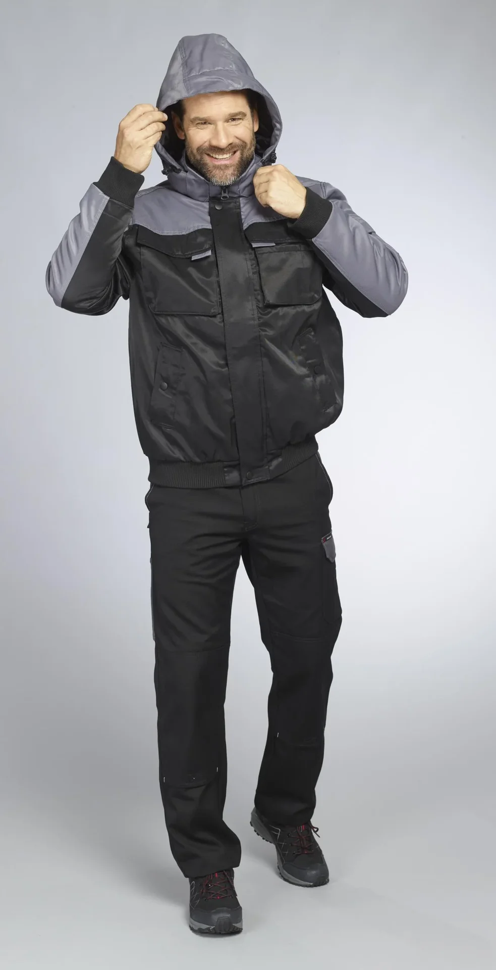 Funktionsjacke Farbe grau/schwarz, Gr.M - 2