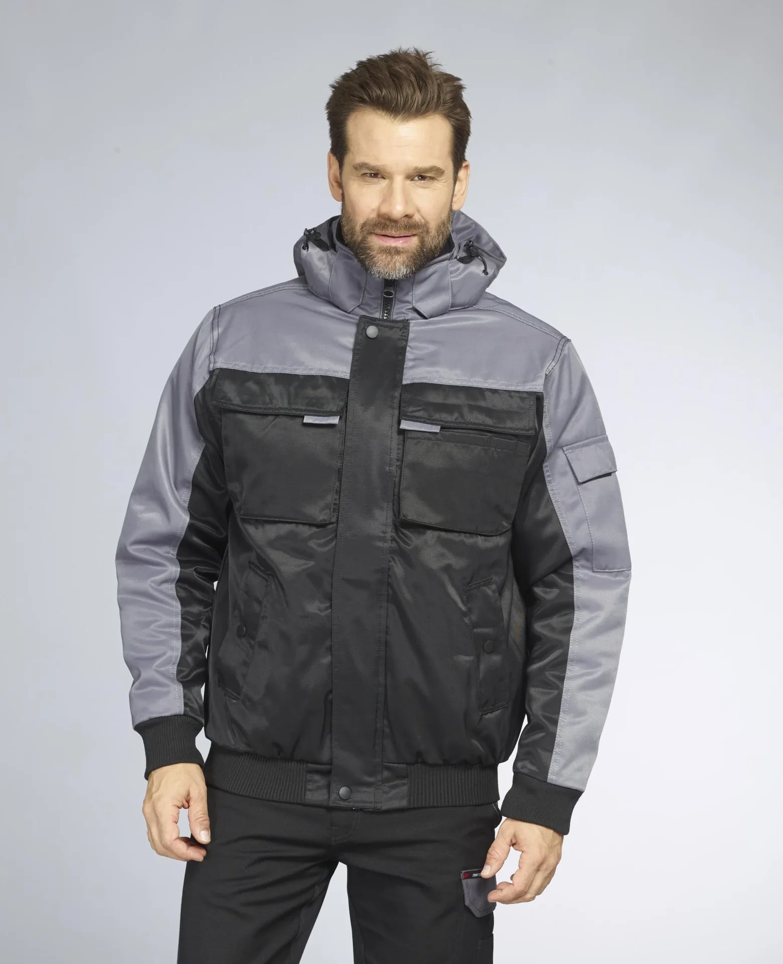 Funktionsjacke Farbe grau/schwarz, Gr.M - 4