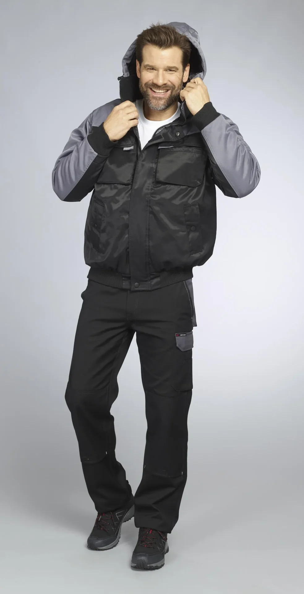 Funktionsjacke Farbe grau/schwarz, Gr.M - 6