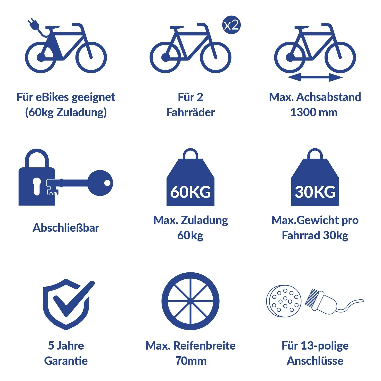 Fahrradträger ´bikelander´ für 2 Fahrräder E-Bike-fähig für die Anhängerkupplung - 1