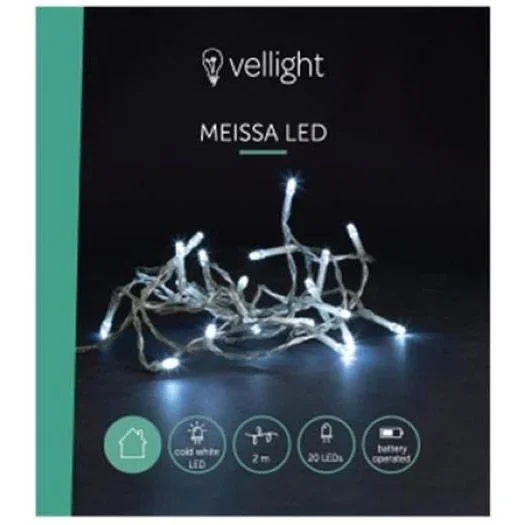 Vellight Weihnachtsbeleuchtung - 2m - 20 LEDs - Weiß - nur für Innenräume - 4