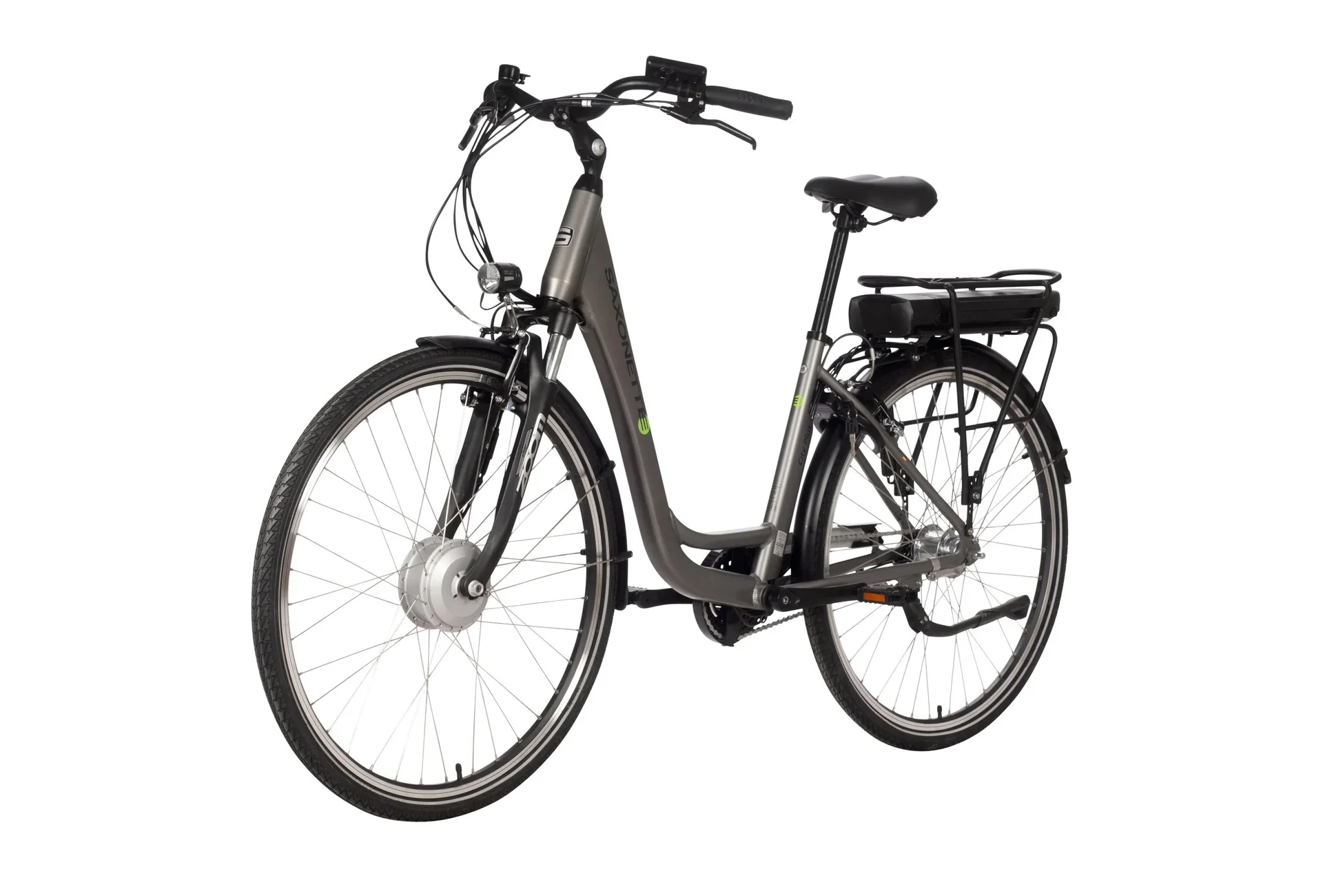 Unisex City E-Bike 28 Zoll, Rahmenhöhe 45 cm, 7-Gang Nabenschaltung, silberfarben, München - 8