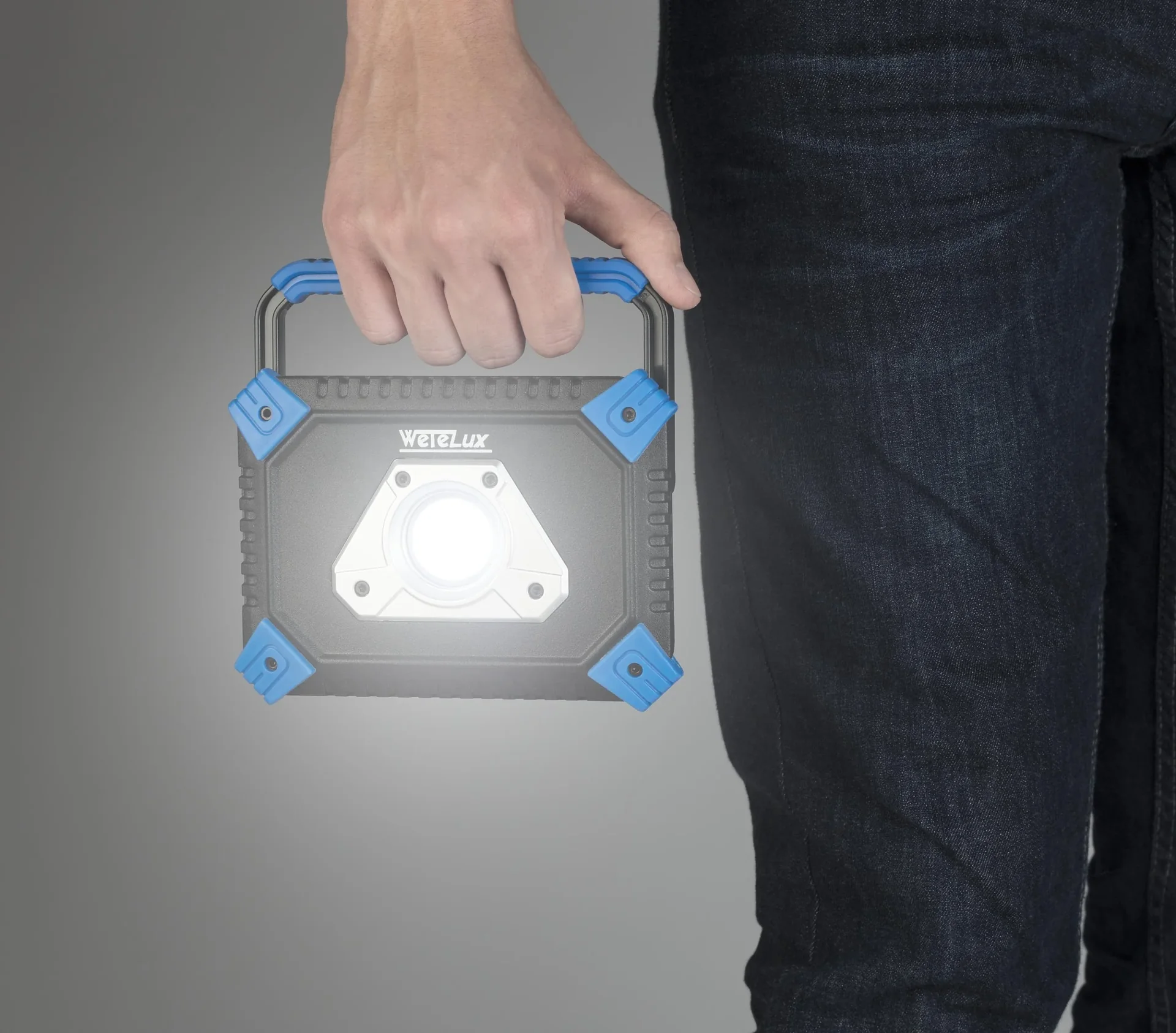 LED Akku Fluter 20 Watt COB mit Powerbank - 6