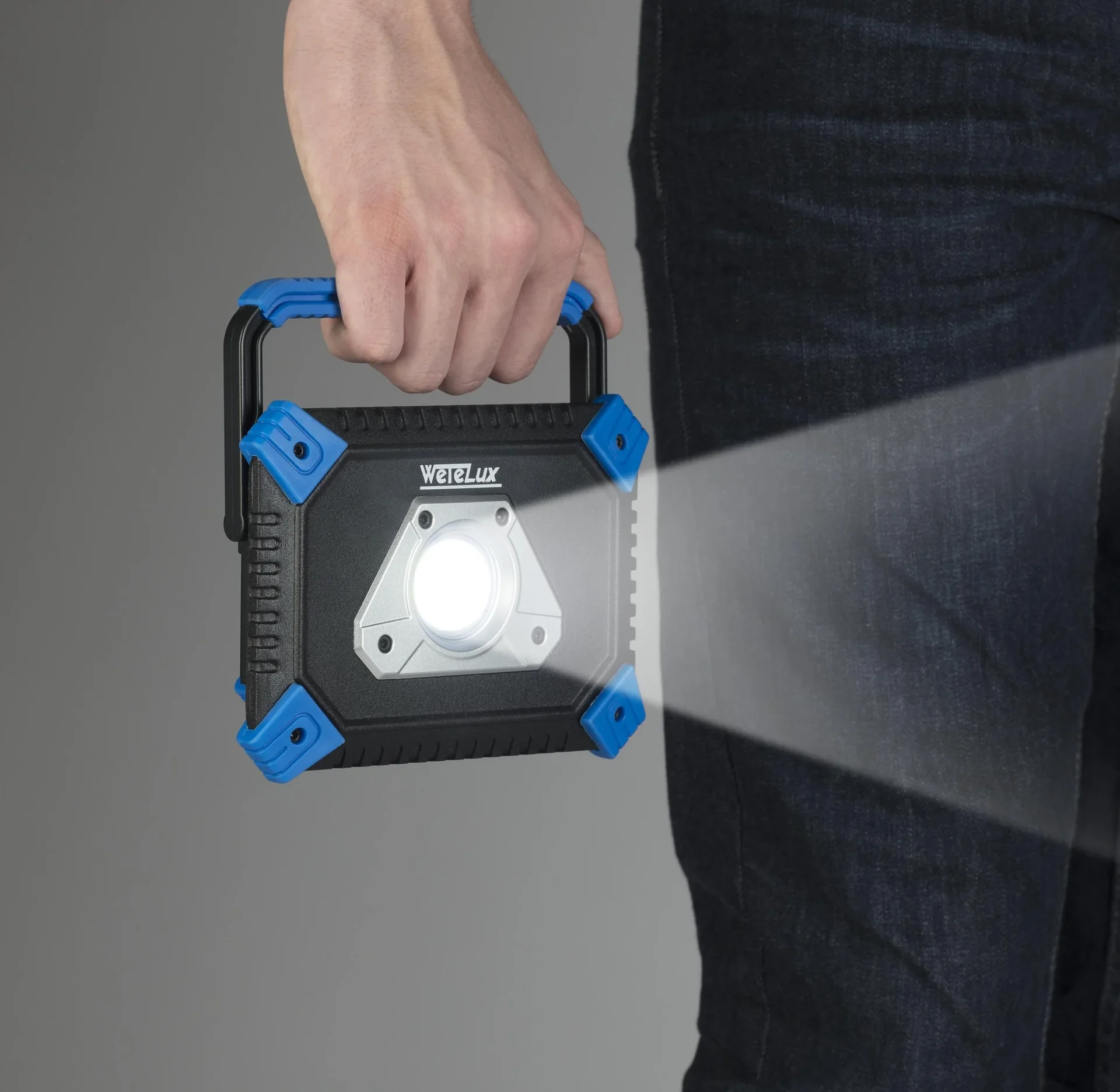 LED Akku Fluter 20 Watt COB mit Powerbank - 9