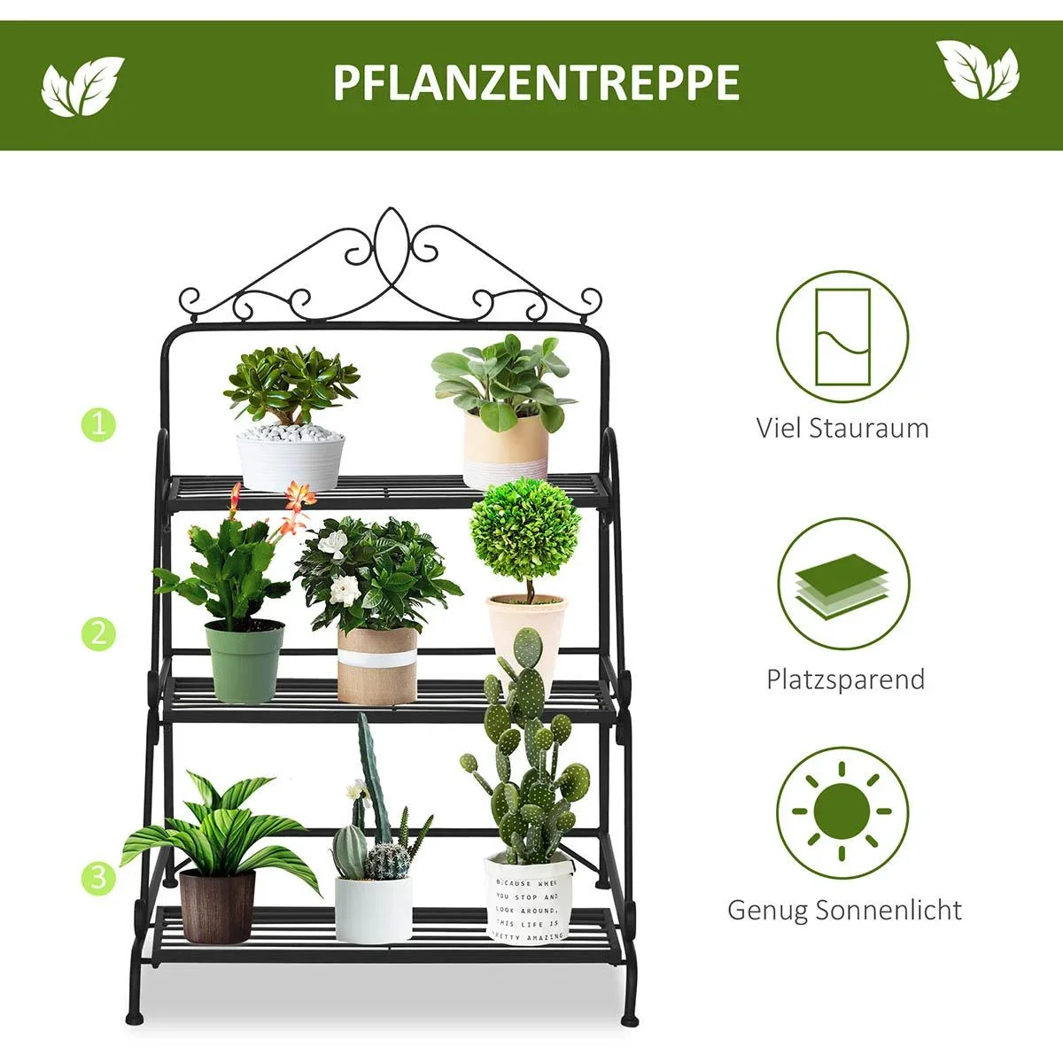 Beistelltisch Couchtisch mit Rollen, Nachttisch für Esszimmer Wohnzimmer, höhenverstellbar, 2 untere Regale, E1 Spanplat - 1