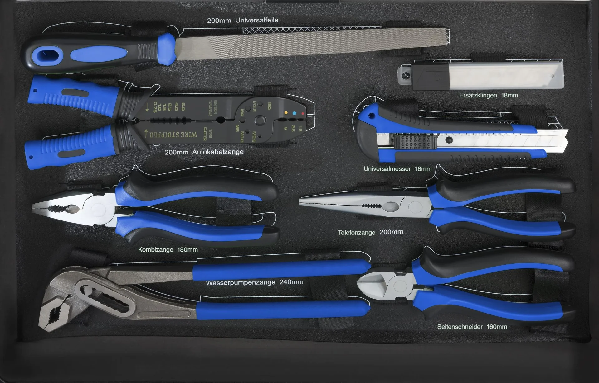 Aluminium - Werkzeugkoffer 105-teilig 3/8" / 1/4" - 2