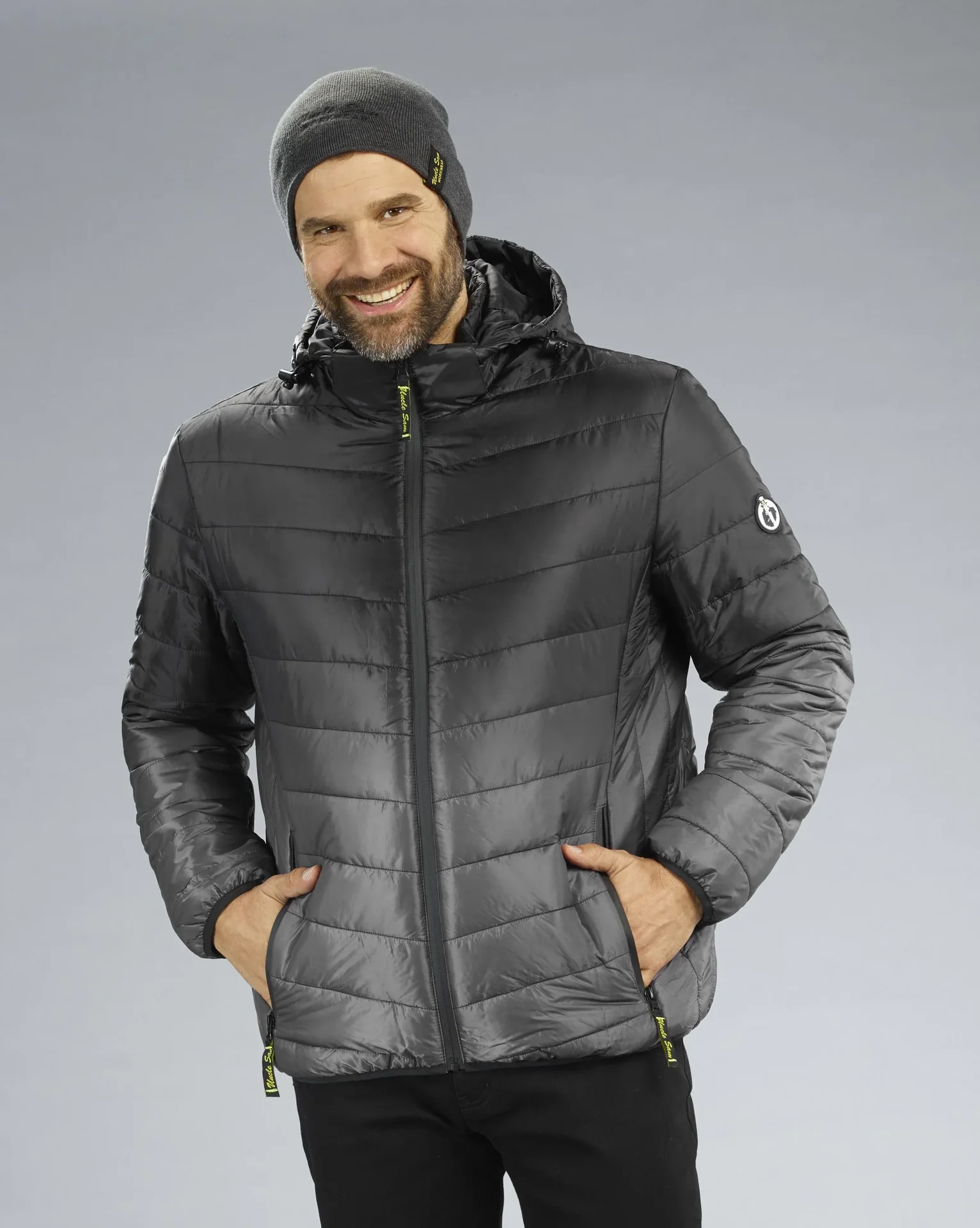 Steppjacke, Farbe schwarz/grau, Gr.M - 2