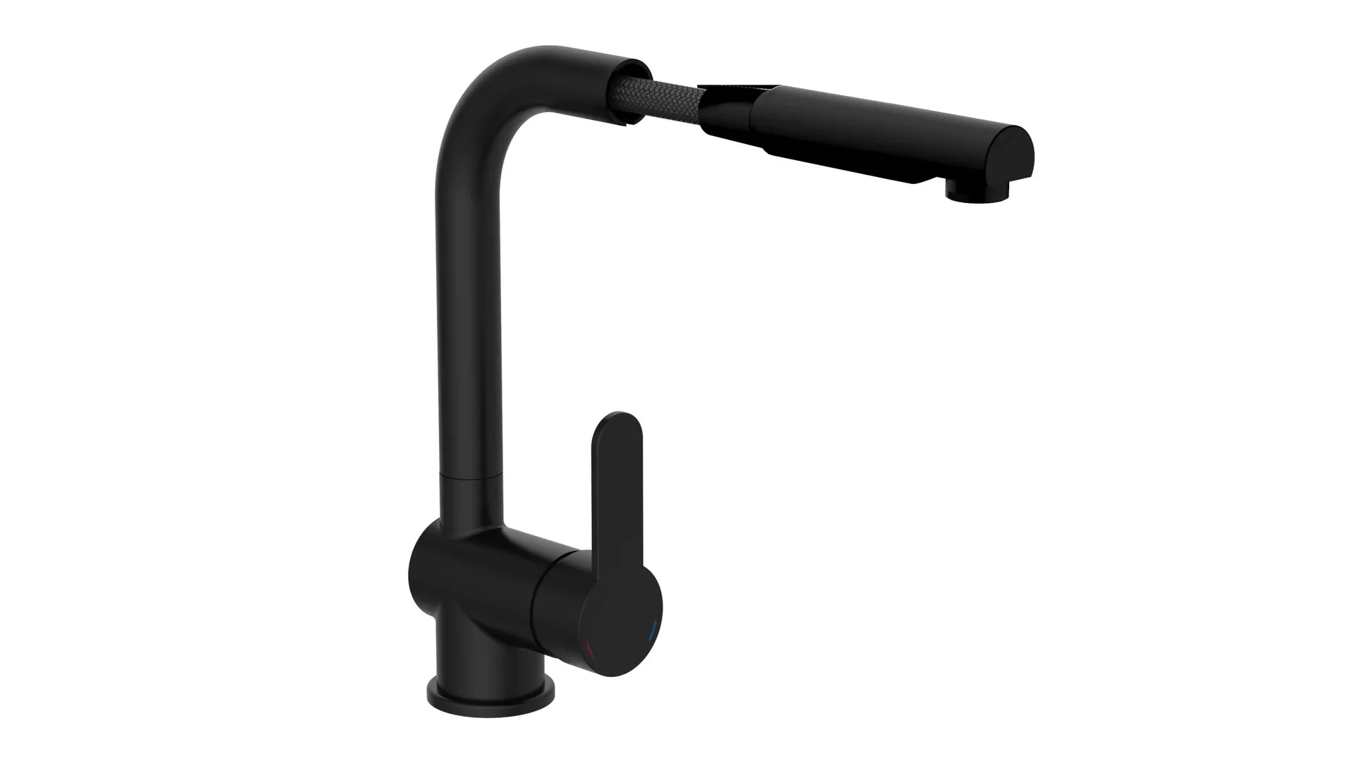 Spültischarmatur "LONDON", mit herausziehbarem Auslauf, Schwarz matt - 2