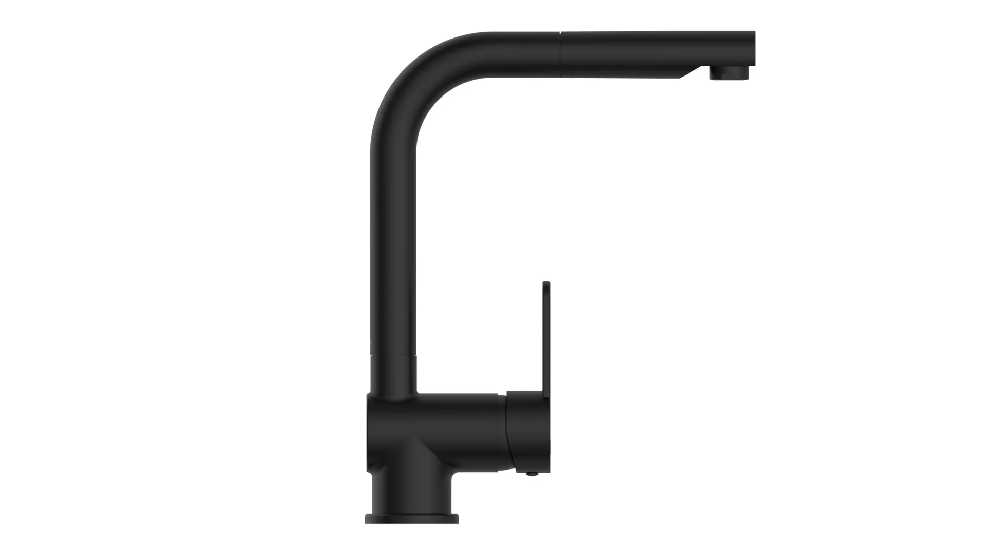 Spültischarmatur "LONDON", mit herausziehbarem Auslauf, Schwarz matt - 7