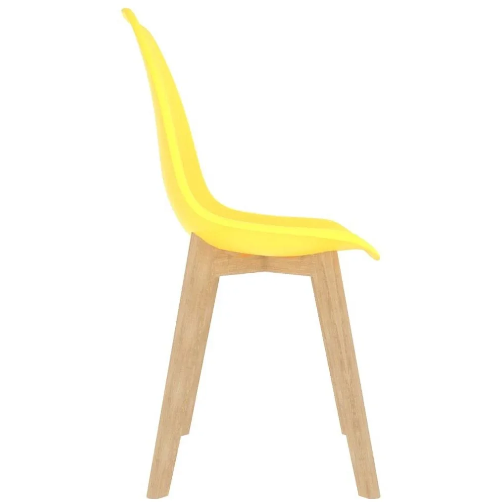Esszimmerstühle 2-Sitzer Kunststoff gelb - 1