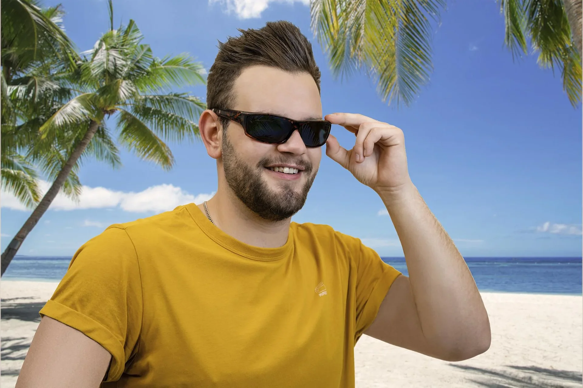 Polarisierte Sonnenbrille, 3er-Set, "HD Polar View", 2 x Schwarz + 1 x Braun/ Hornoptik - 0