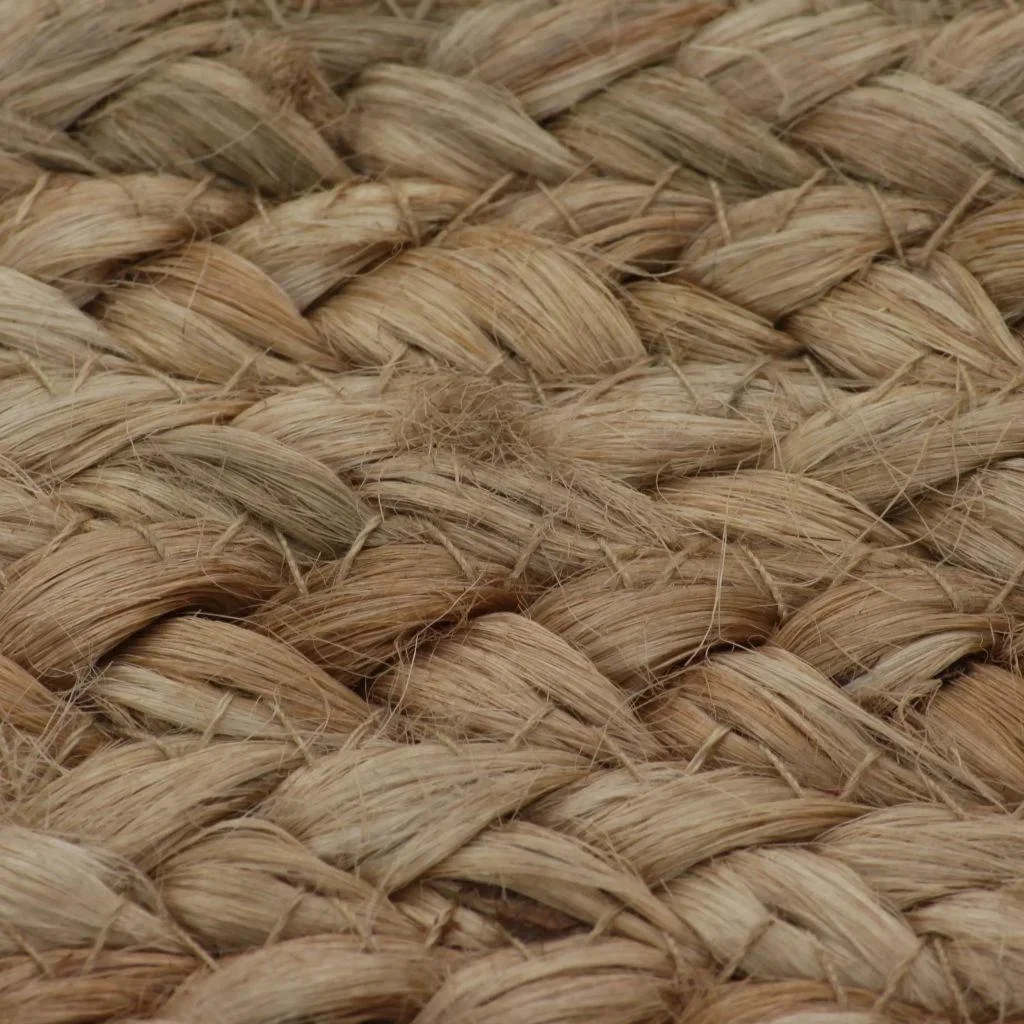 Teppich rund 120 cm gewebte Jute - 0