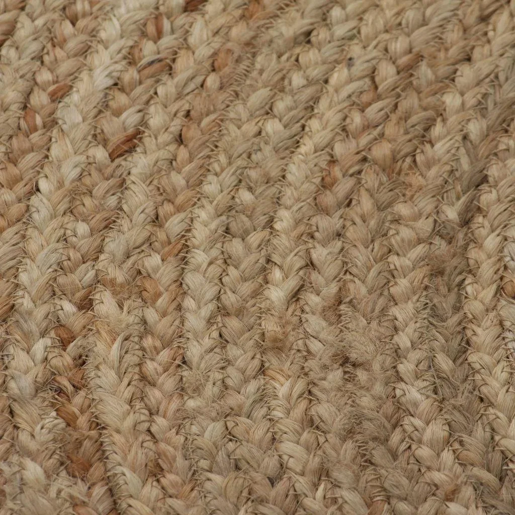 Teppich rund 120 cm gewebte Jute - 1