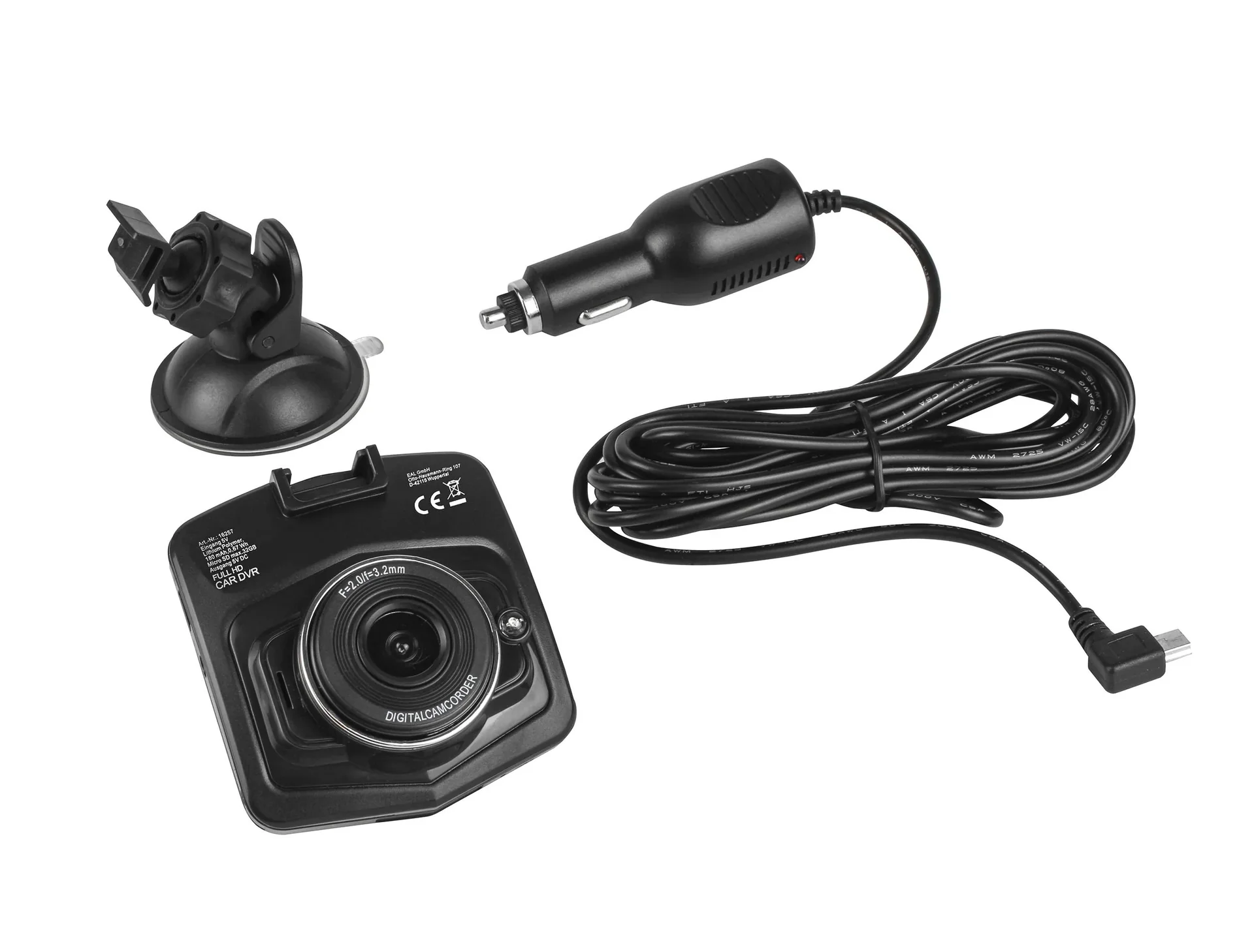 KFZ Dashboard Kamera inklusive 32 GB Micro SDHC Speicherkarte - 1