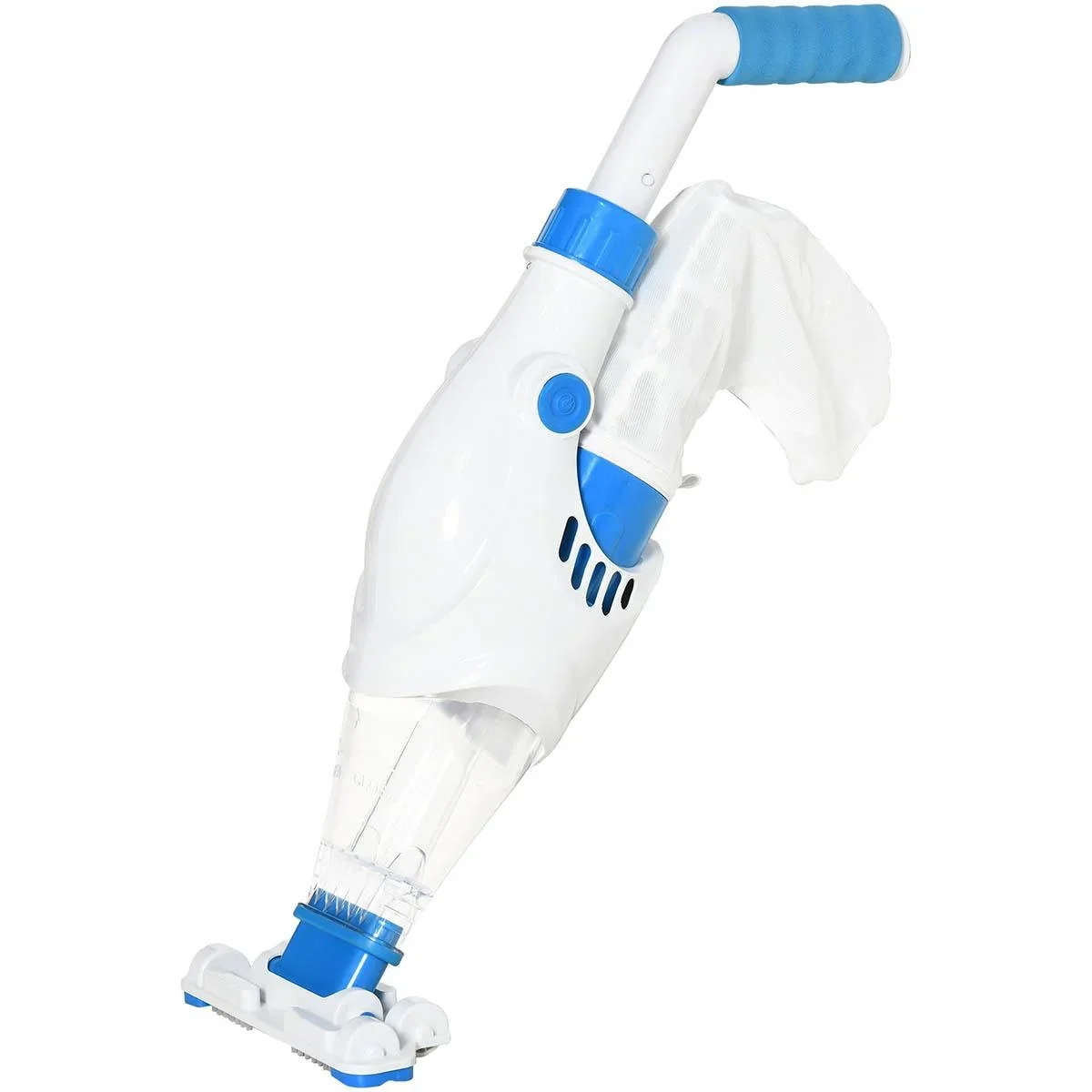 Elektrischer Poolreiniger, kabellos & wasserdicht, Blau+Weiß, 65 x 20 x 17 cm - 1