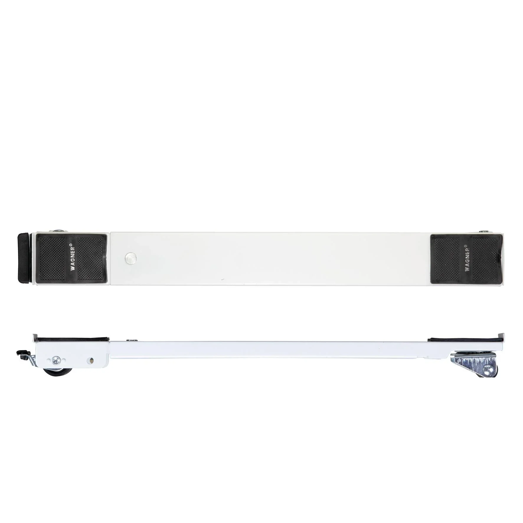 Transportschiene MM 1198 2 teilig, 45-70 cm, ausziehbar, 3 Lenk- & 3 Bockrollen Ø 30 mm, Feststeller, Tragkraft 125 kg - 1