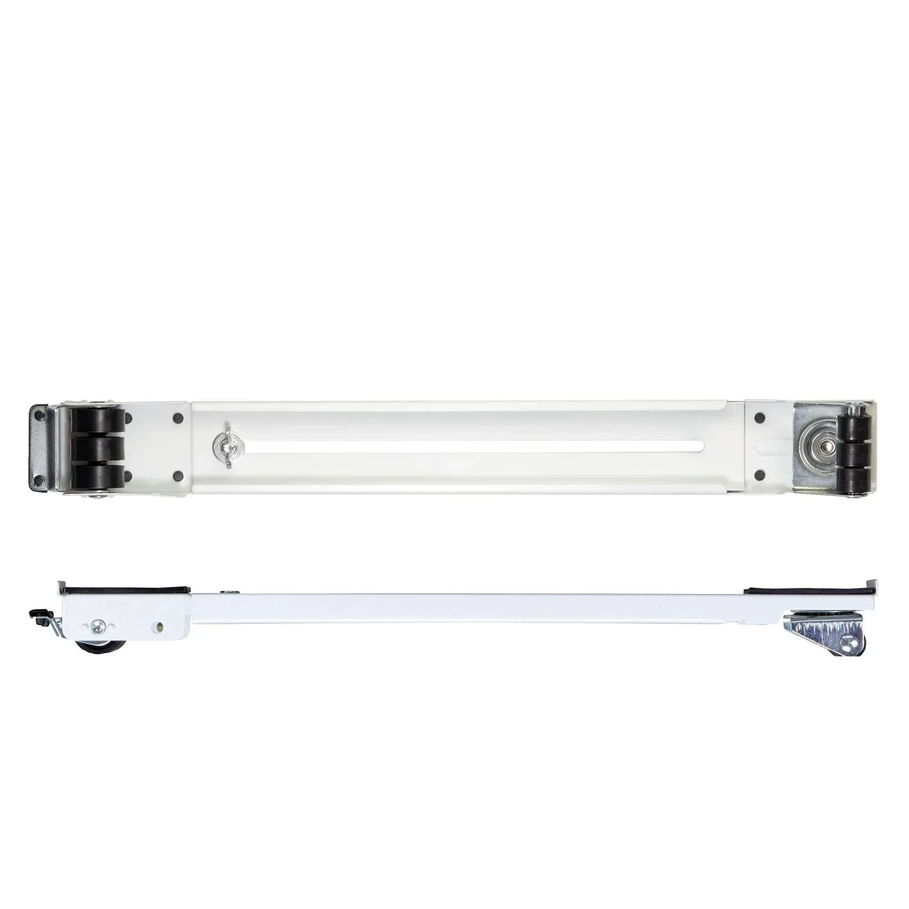 Transportschiene MM 1198 2 teilig, 45-70 cm, ausziehbar, 3 Lenk- & 3 Bockrollen Ø 30 mm, Feststeller, Tragkraft 125 kg - 2