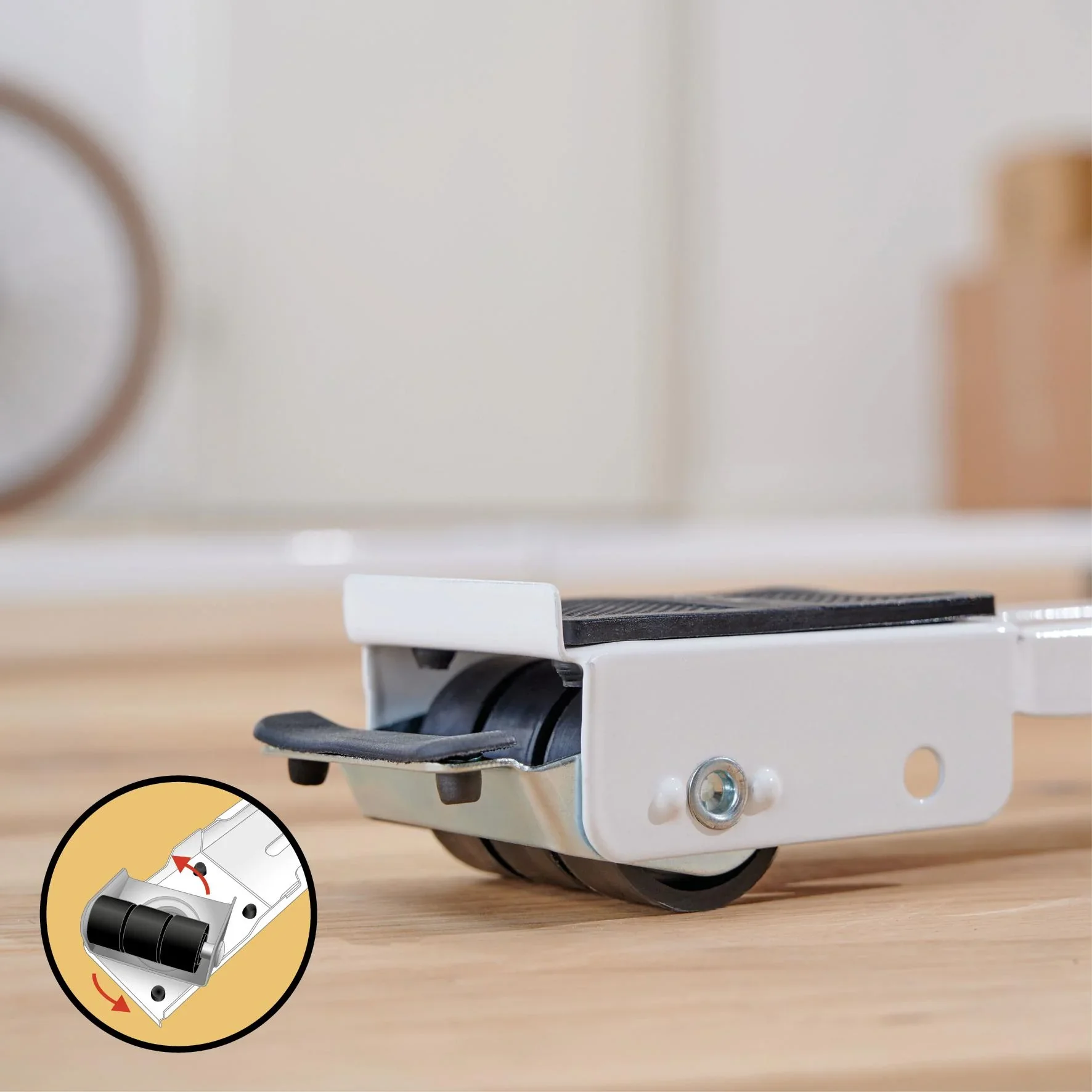 Transportschiene MM 1198 2 teilig, 45-70 cm, ausziehbar, 3 Lenk- & 3 Bockrollen Ø 30 mm, Feststeller, Tragkraft 125 kg - 5