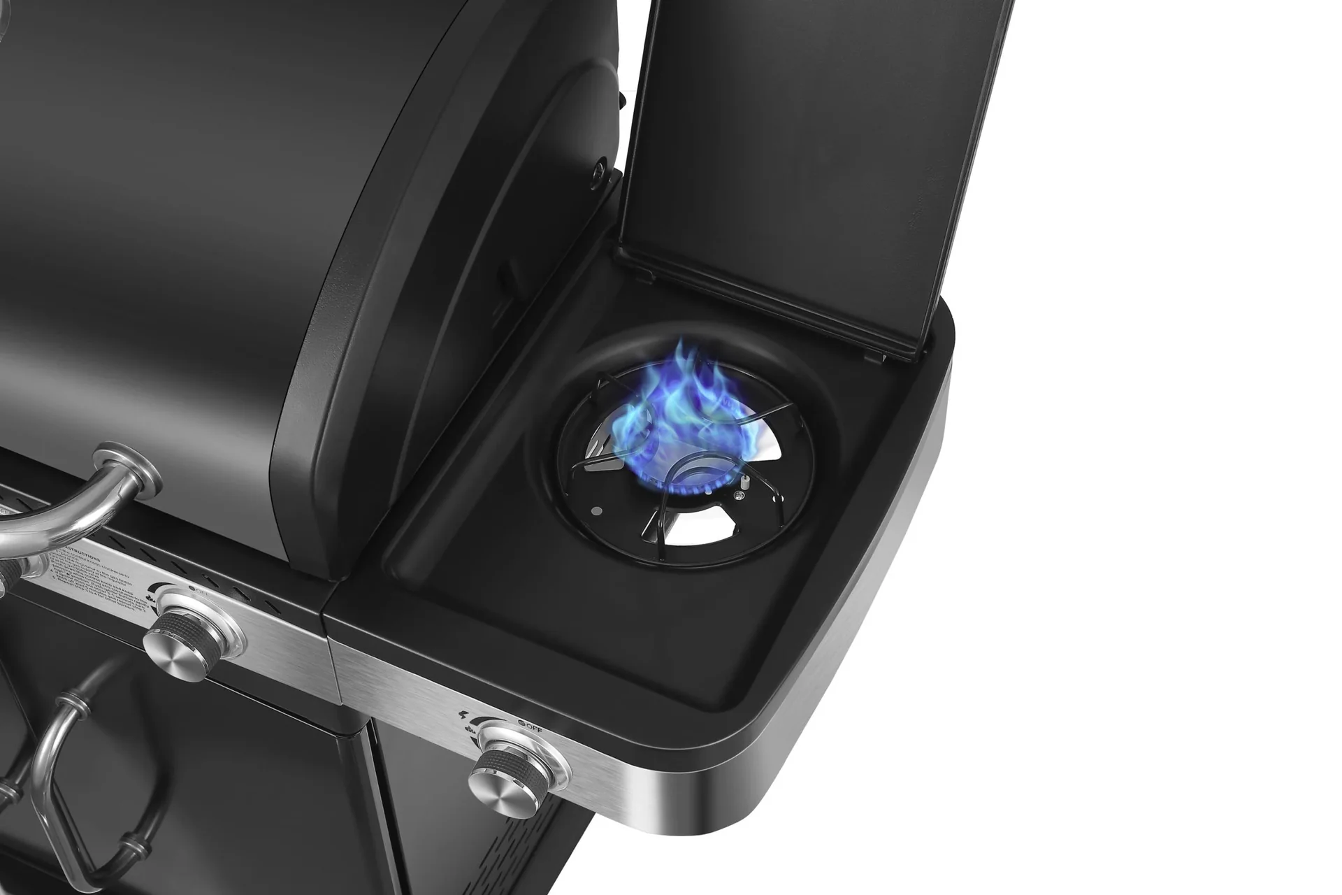 Gasgrill / Grillwagen Burlington 4 Hauptbrenner +1 Seitenbrenner, Grillfäche 70 x 42 cm - 0