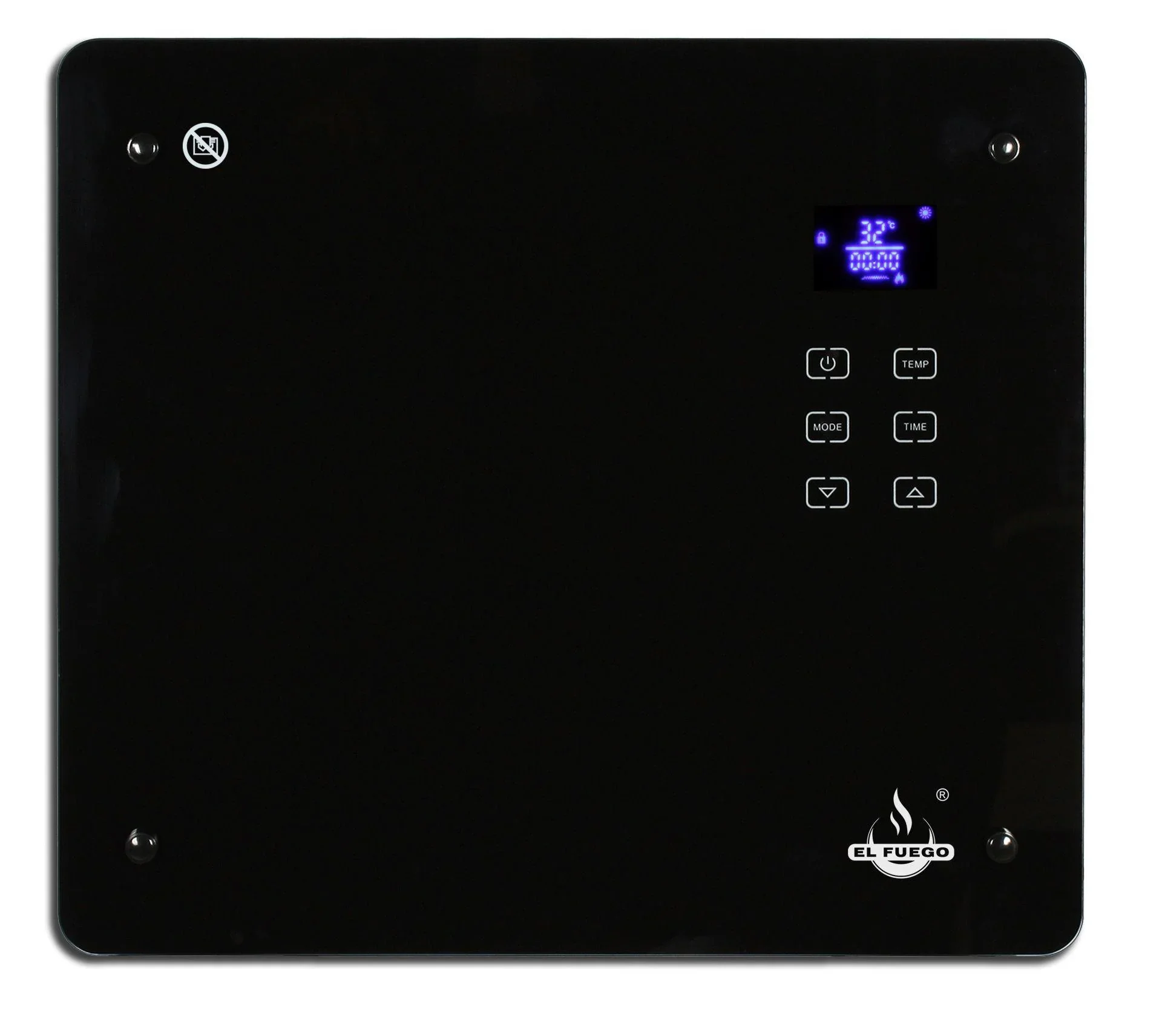 Glaskonvektor, schwarz, 1000 W - 0