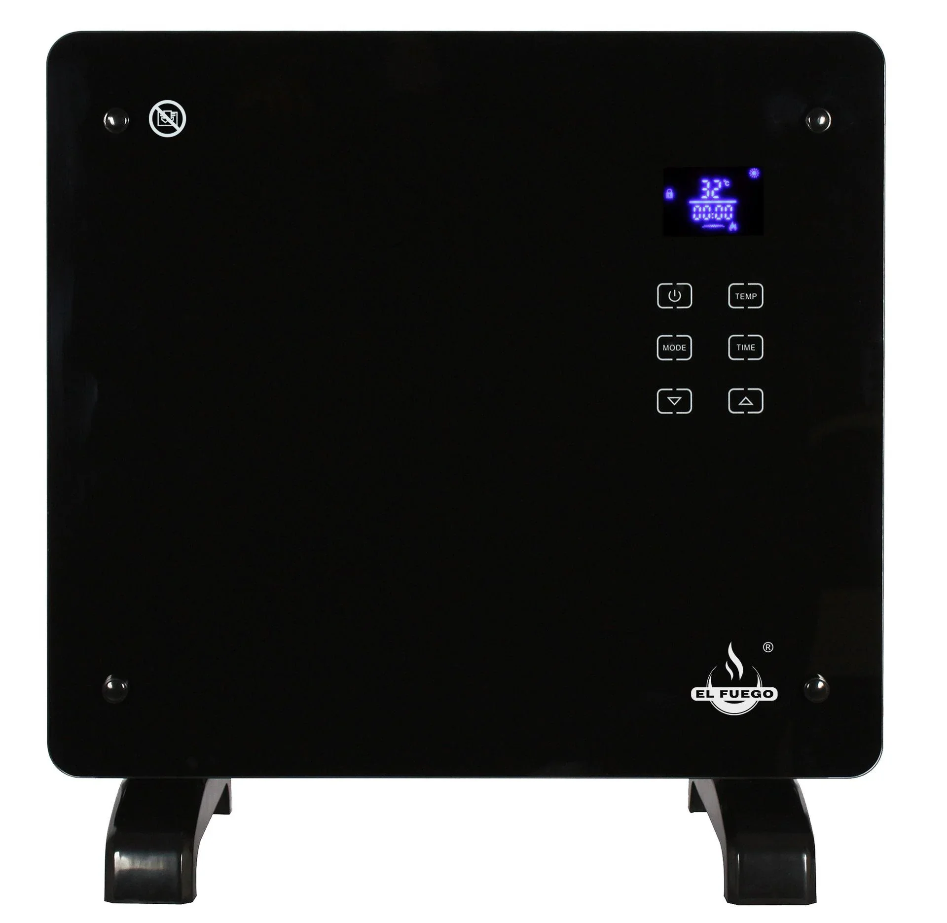 Glaskonvektor, schwarz, 1000 W - 10