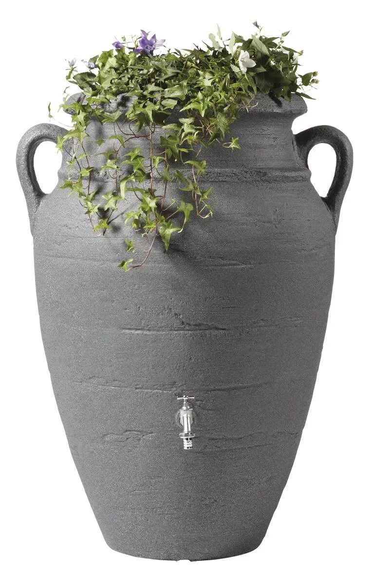 2 in 1 Regentonne "Antik Amphore" - 250 L, darkgranit - 0