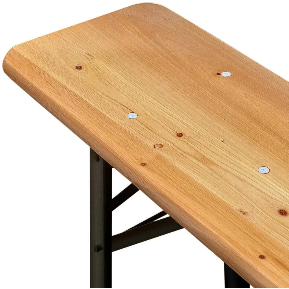 Biertisch und Bank - Holz 1,7m - 6