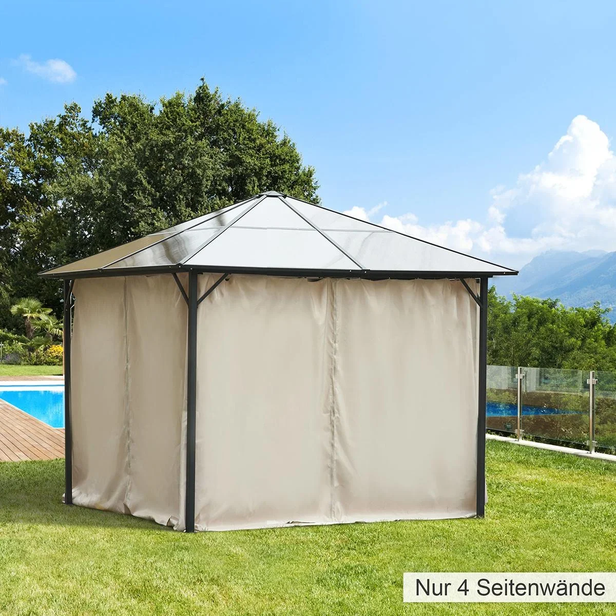 4 Seitenteile für 3x3 m Pavillon m - 3