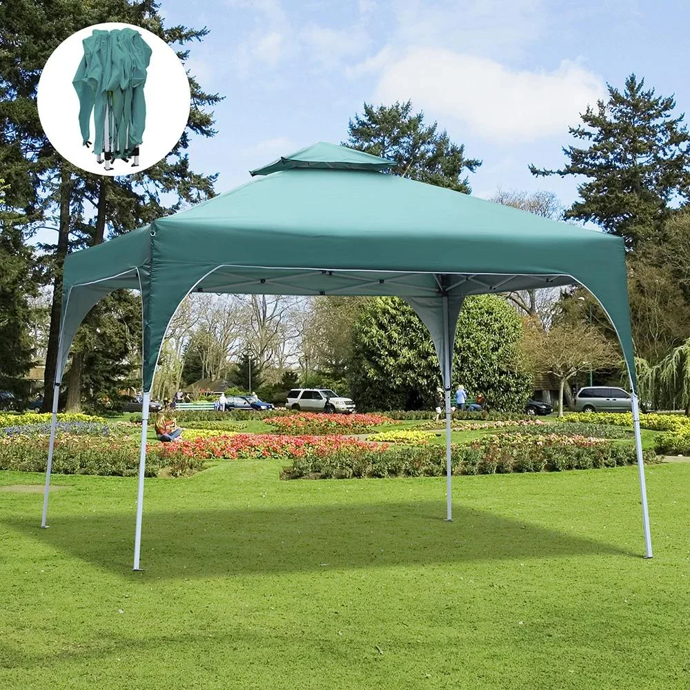 Pavillon Gartenpavillon Partyzelt Gartenzelt Festzelt Doppeldach UV-beständig Wasserabweisend Grün 3 x 3 x 2,75 m - 5