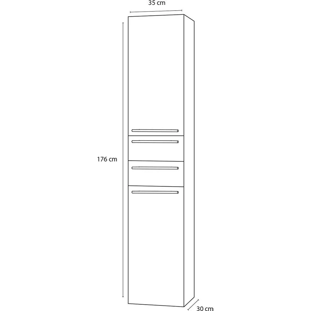 Säulenbox hoch Force, Gris, Links - 0