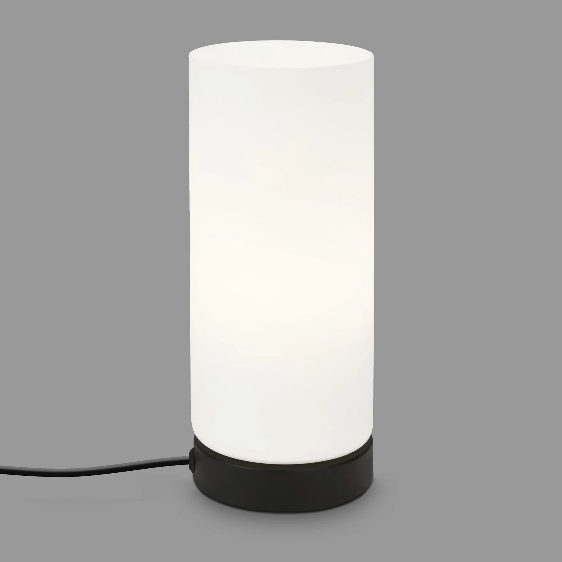 PAIPA Tischleuchte, schwarz, opal-Glas, Kabelschalter, E14 Fassung - 3