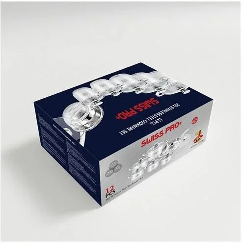 Töpfe und Pfannen - 12 Stück - Rostfreier Stahl - Silber - 5