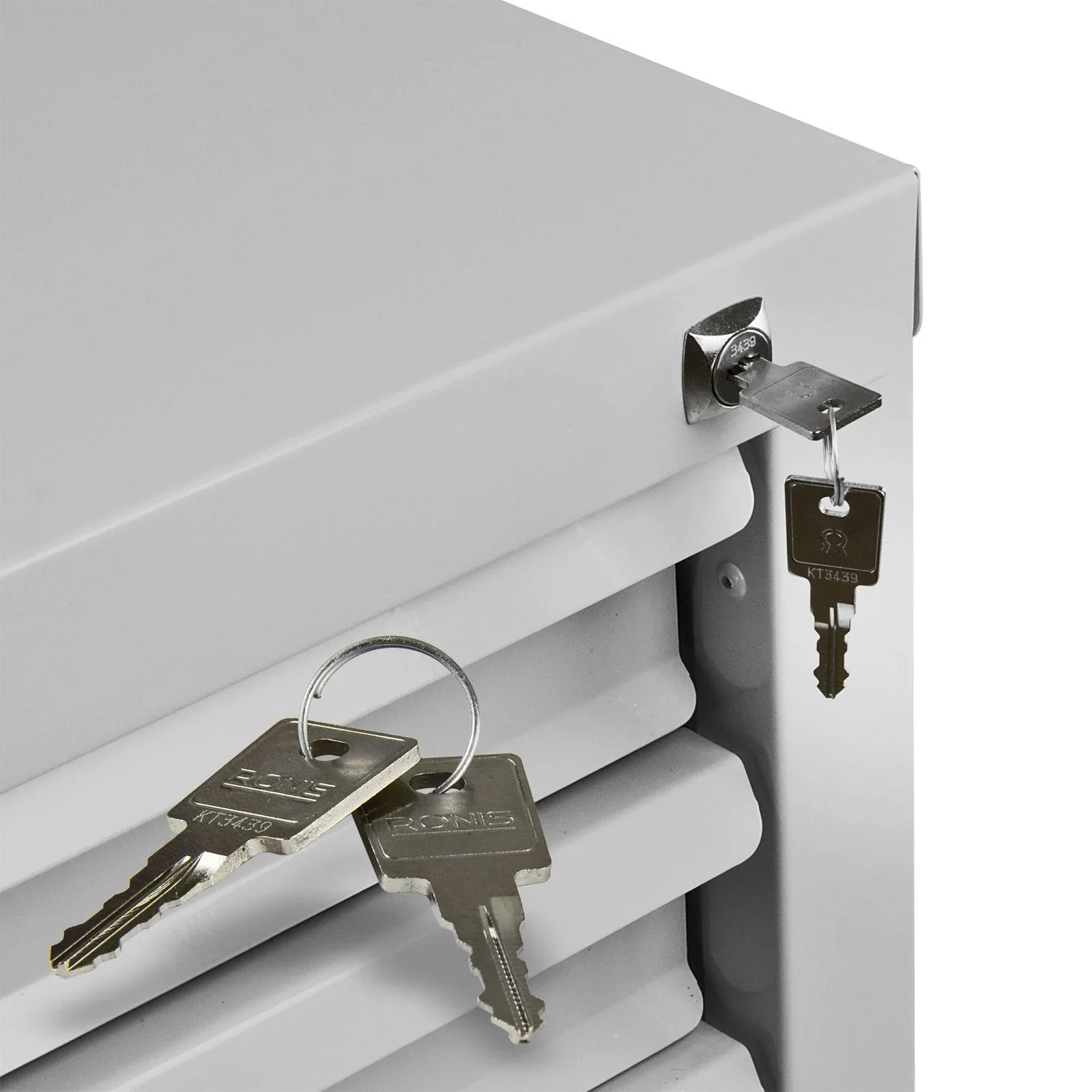 Schubladenschrank / Werkzeugschrank mammut, 5 Schubladen, RAL7035 - 0