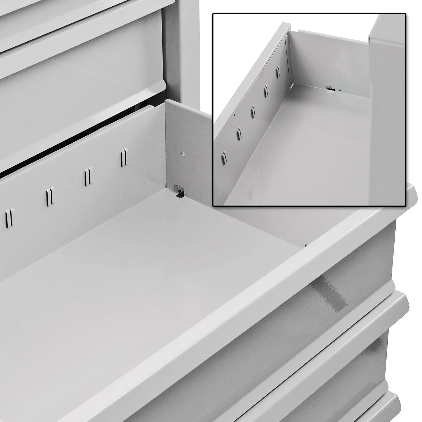 Schubladenschrank / Werkzeugschrank mammut, 5 Schubladen, RAL7035 - 1