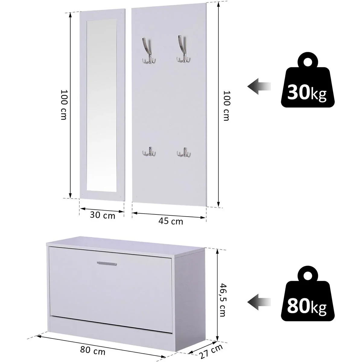 3-teiliges Garderoben-Set - 4