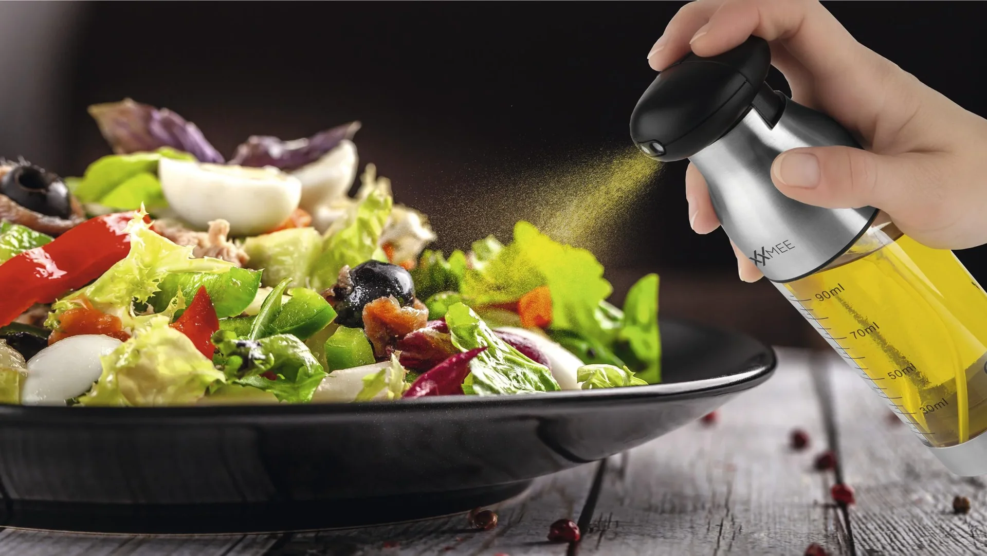 Sprühflasche Essig und Öl 2in1, Edelstahl, 200 ml - 8