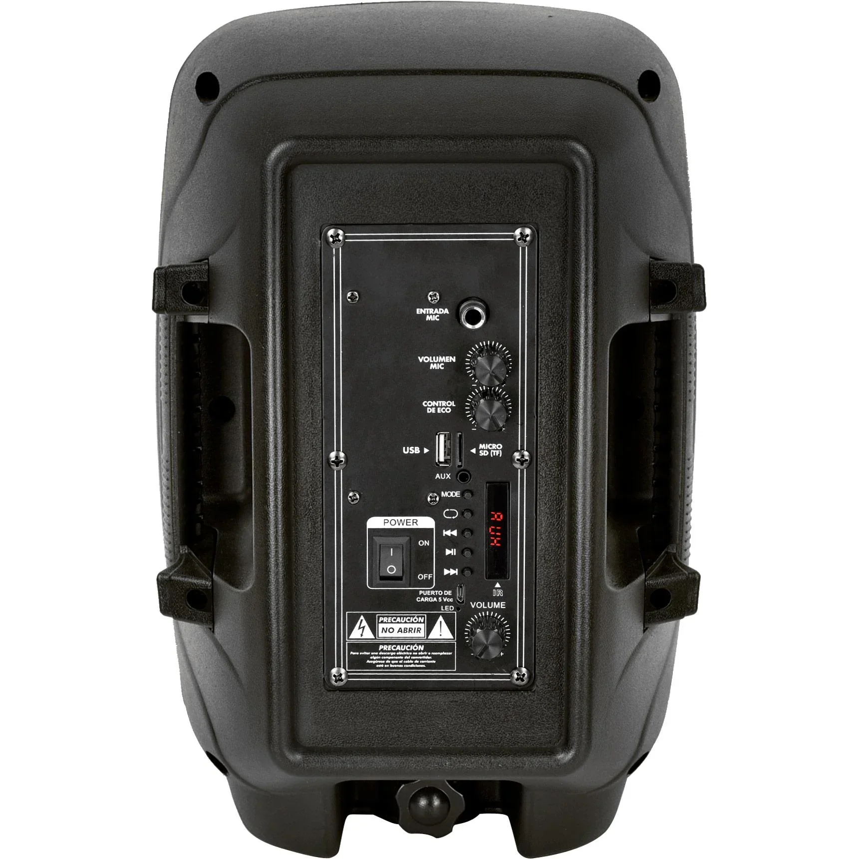 VT-6208 Mobiler batteriebetriebener Lautsprecher mit Bluetooth, kabelgebundenem Mikrofon und LED-Lichteffekt - RGB - 15W - 2