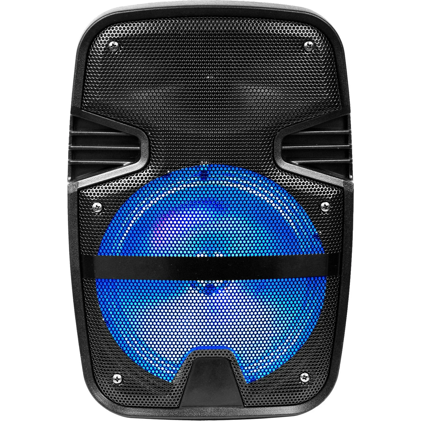 VT-6208 Mobiler batteriebetriebener Lautsprecher mit Bluetooth, kabelgebundenem Mikrofon und LED-Lichteffekt - RGB - 15W - 4