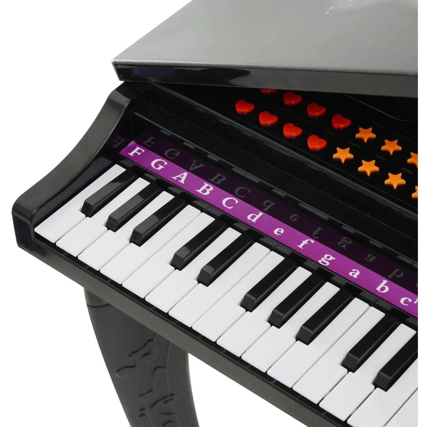 Kinderklavier Musikinstrument 37 Tasten MP3 USB inkl. Hocker schwarz - 1