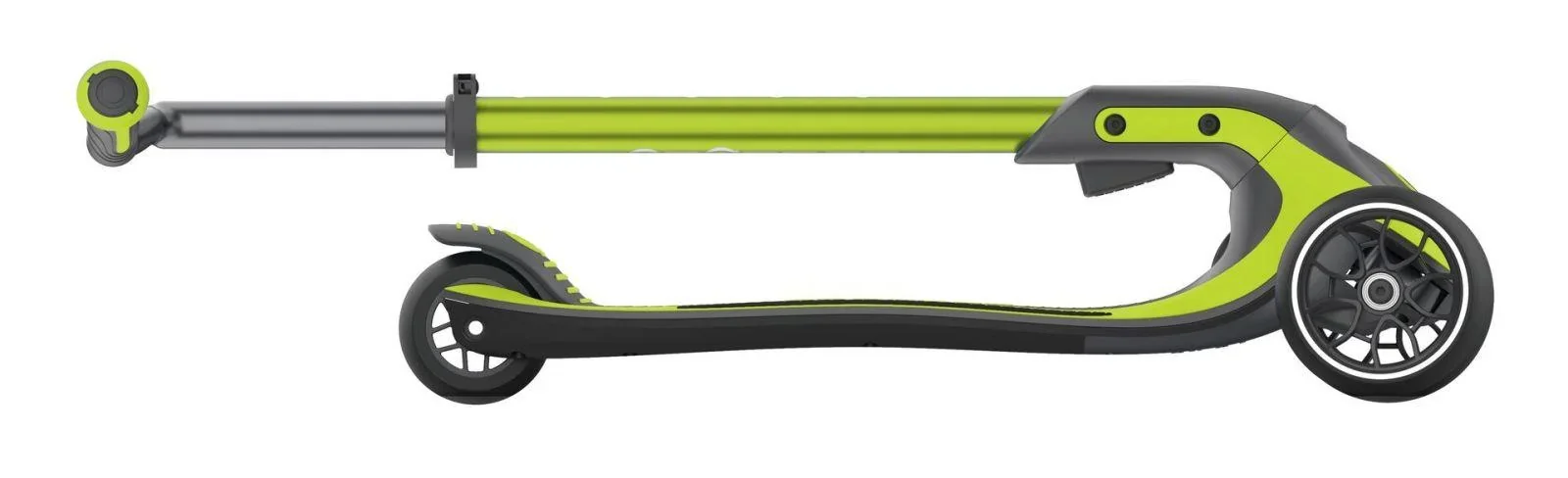 ULTIMUM   Tretroller Kinder Erwachsene, 125/90 mm extra breit, ABEC 7, 3-rädrig, höhenverstellbar, lime grün - 6