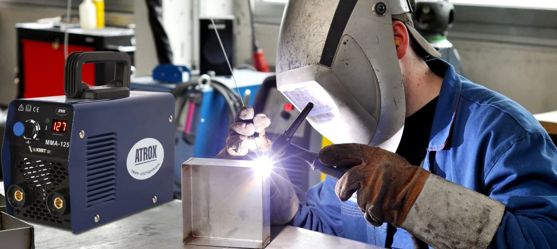 Inverter-Elektroden-Schweißgerät inklusive 4-teiligem Zubehör-Set - 2