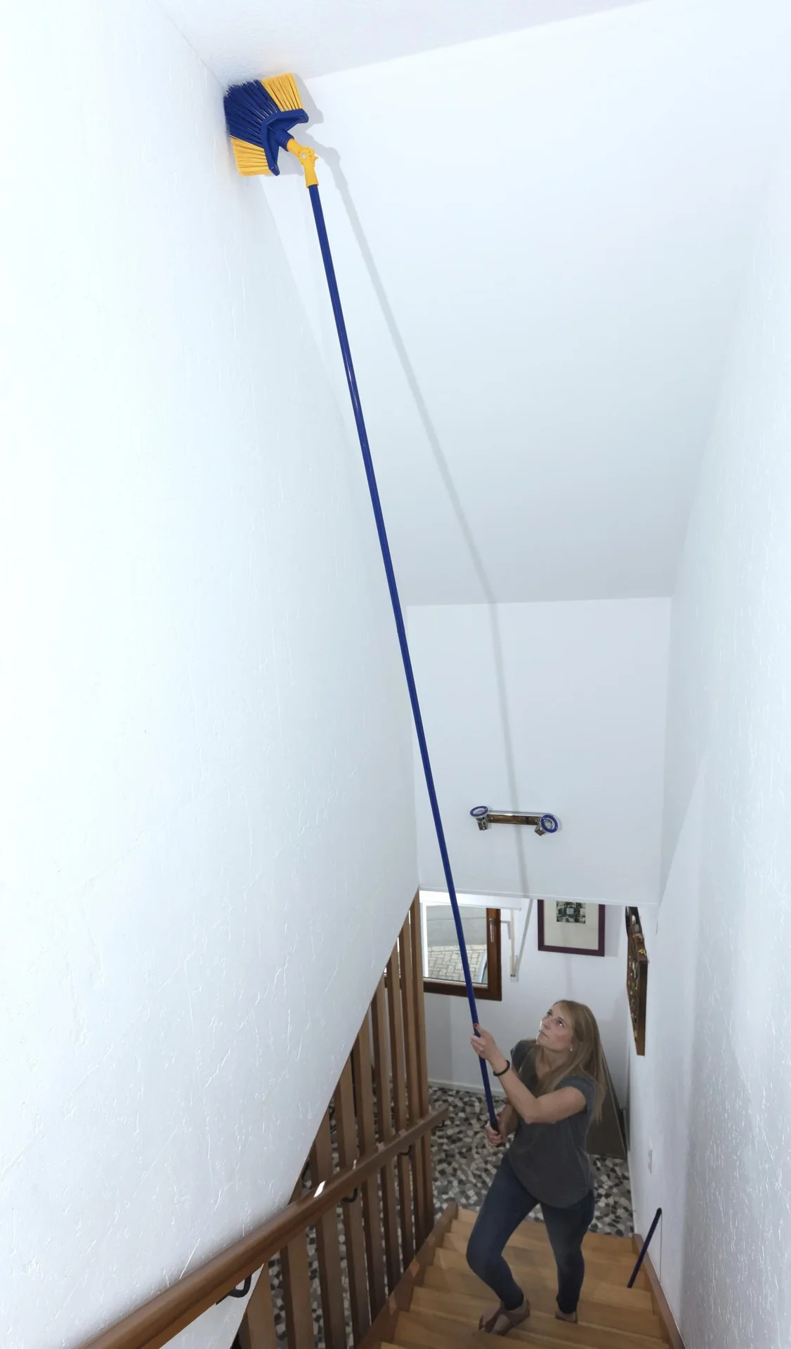 Teleskop Besen - Ideal zur Dachrinnenreinigung - 3