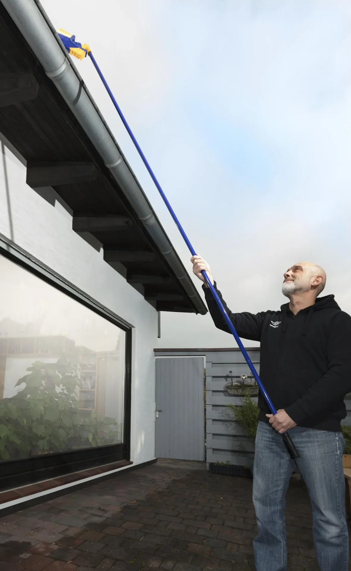 Teleskop Besen - Ideal zur Dachrinnenreinigung - 5