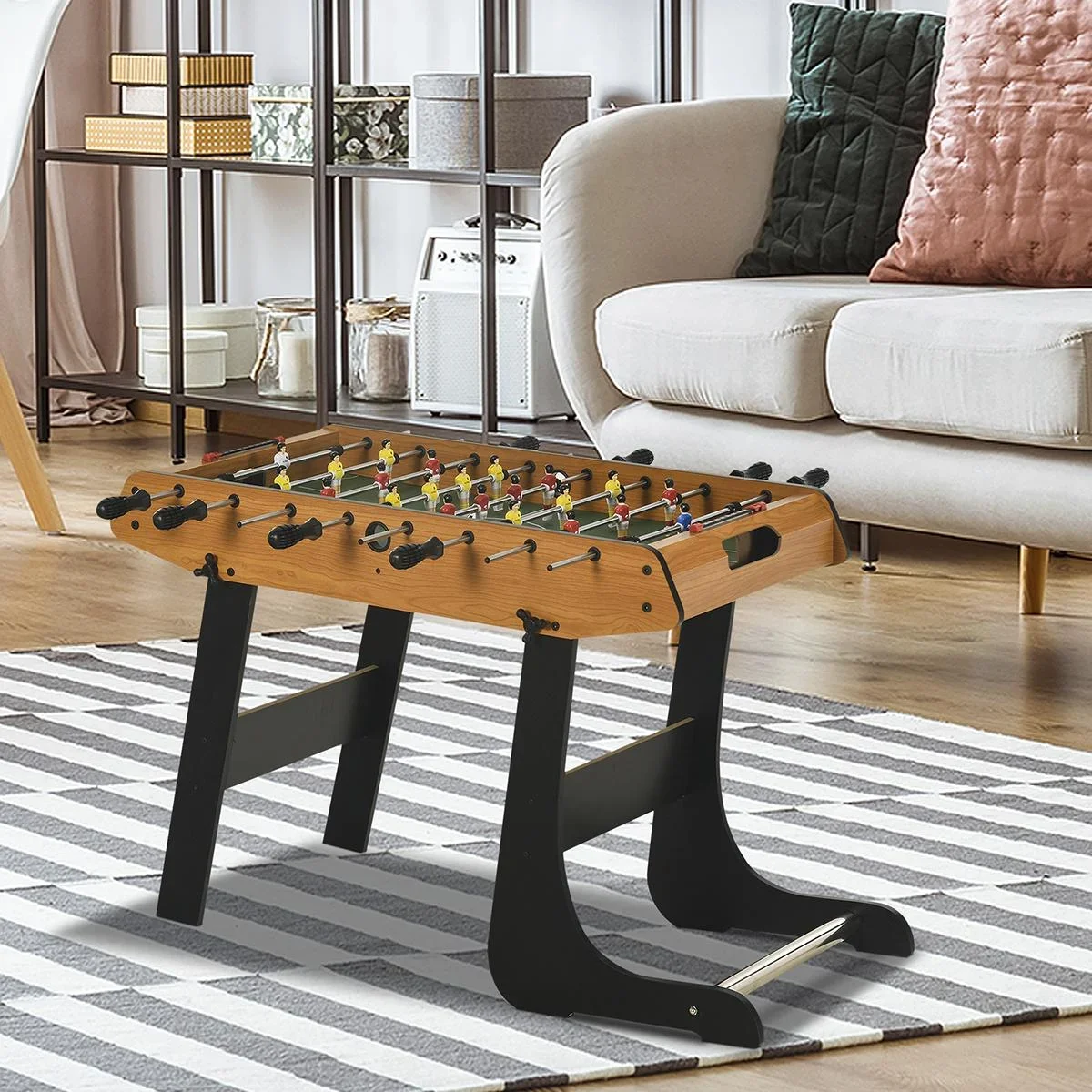 Tischfußball Tischkicker Kickertisch Spielzeug Spieler-Party Fußball Geschenk für 14+ Jungen Zusammenklappabar innen mit - 2